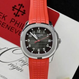 patek philippe aquanaut 40mm roségold orange rubber strap (kopie)